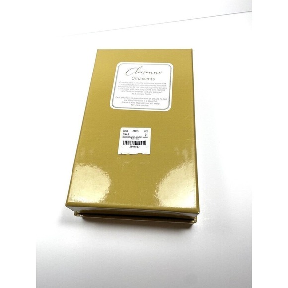 Christmas Cloisonné Angel Oarnament Articulated Large Metal New in the box - Picture 5 of 8